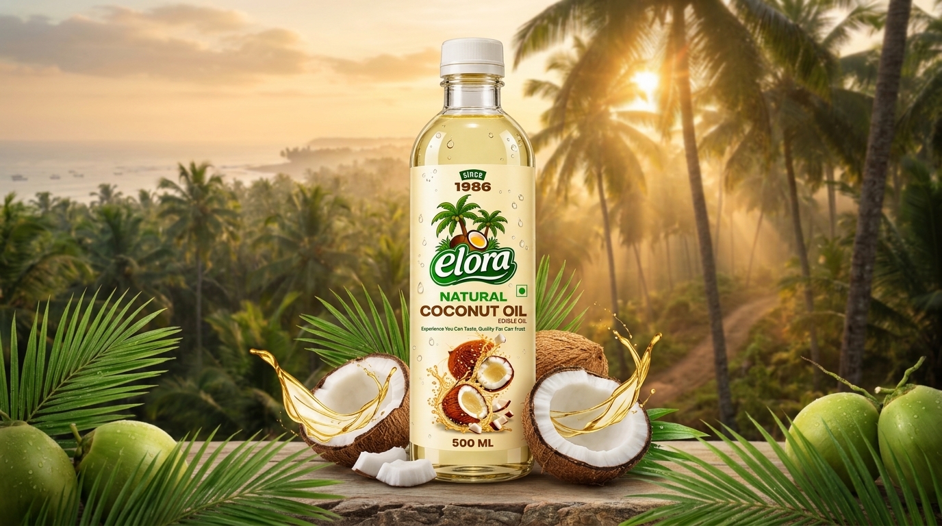 Elora Natural 100% Pure Cold Pressed Coconut Oil