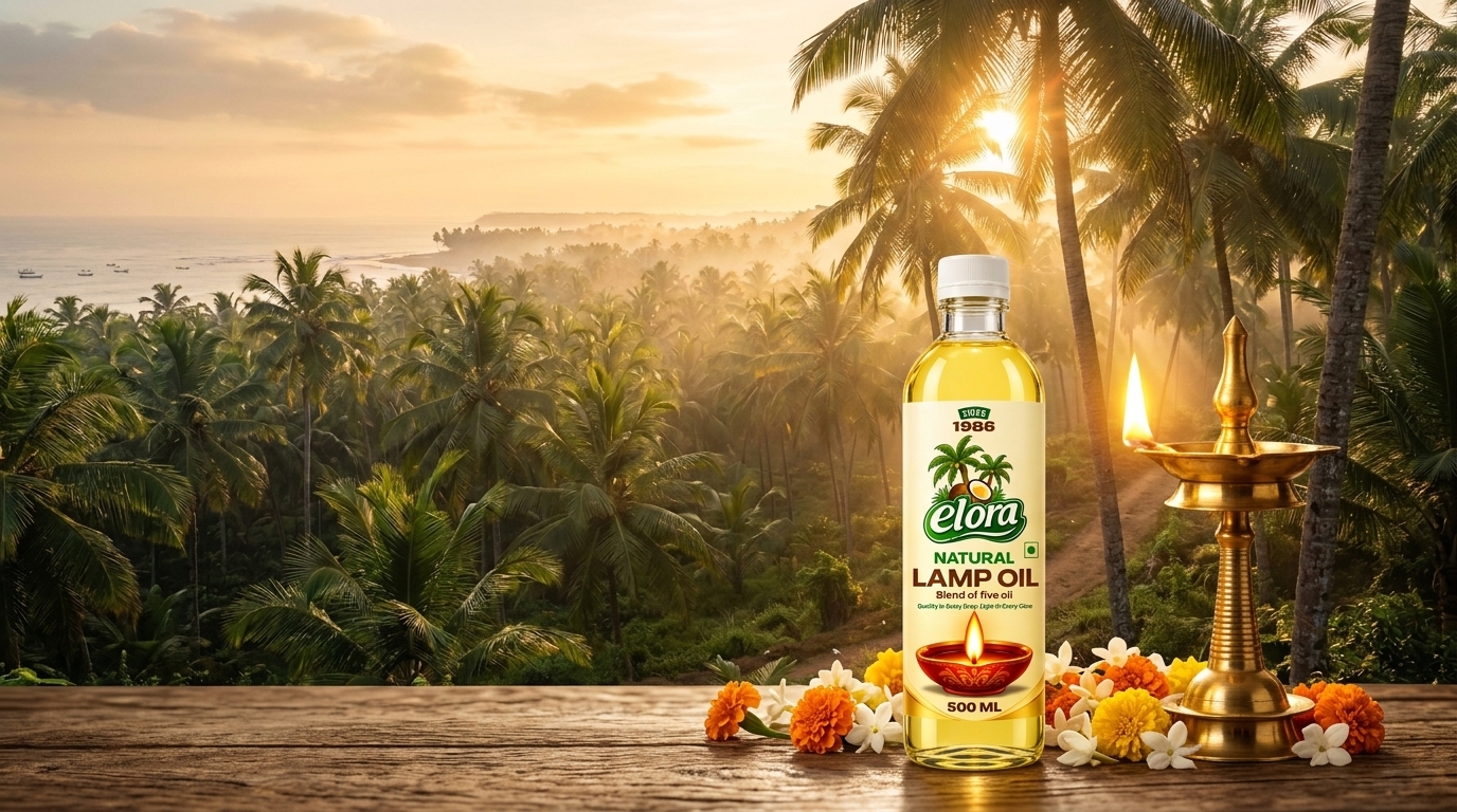 Elora Sacred Natural Lamp Pooja Oil with Divine Flame