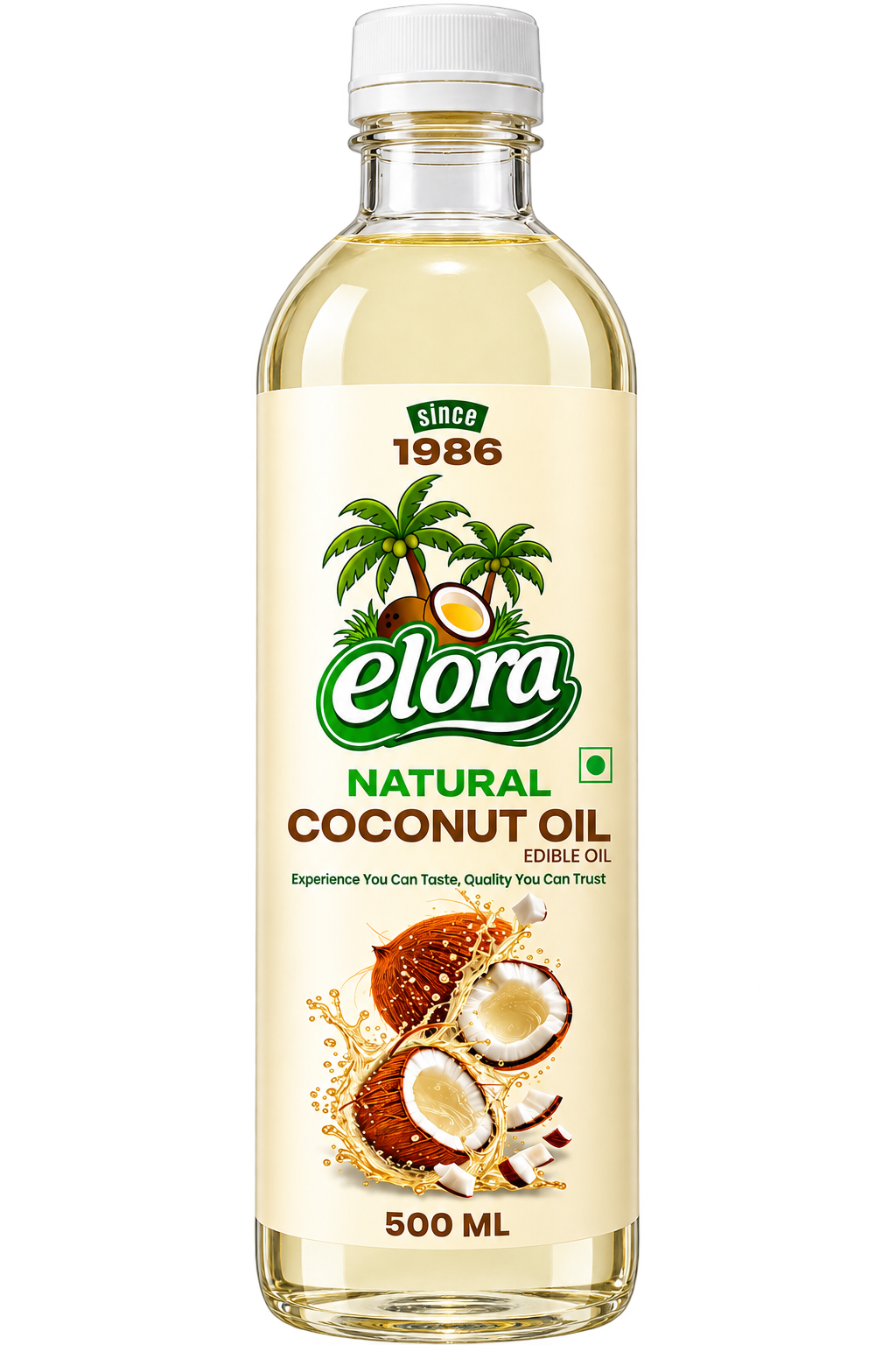 Natural Coconut Oil — Elora Oils bottle
